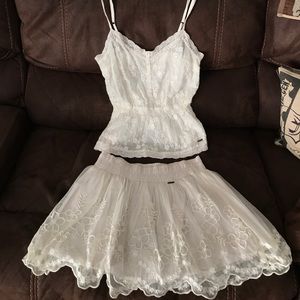 Hollister set , top and skirt